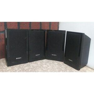 Sony Speakers SS-TS102 Set of 4 Black Untested. No cable. FOR PARTS ONLY